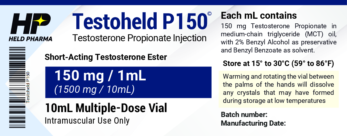 Testoheld P150 label